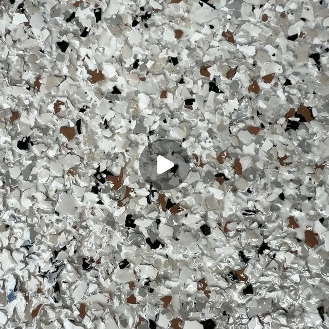Coyote brown flake epoxy garage floor
