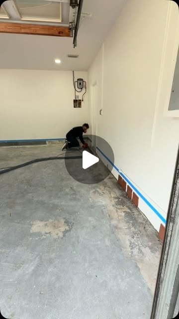 Garage floor finished in one day from bare concrete